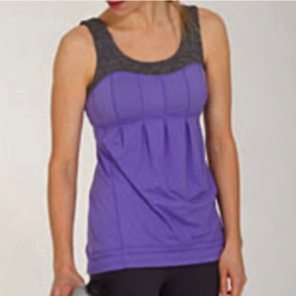 LULULEMON SUNSET TANK. GRAPESEED PURPLE/HEATHER GRAY. PERFECT CONDITION. Sz6 - Picture 1 of 10